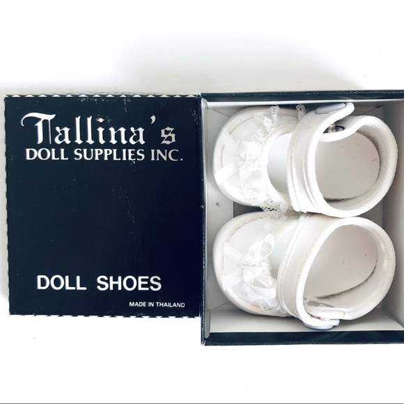 Mary Jane doll shoes sz 2 White with lace - Picture 6 of 16